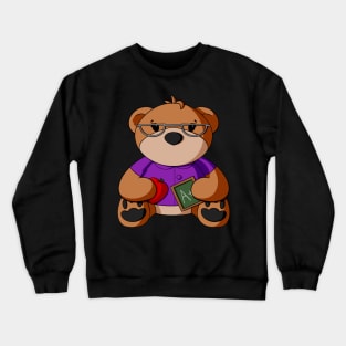 Female Teacher Teddy Bear Crewneck Sweatshirt